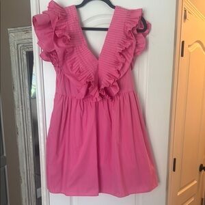 Entro Pink Ruffled Dress